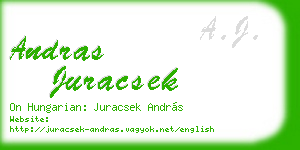 andras juracsek business card